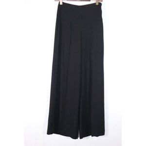MNG Mango Women's 6 Black High Waist Wide Leg Pull-On Pants